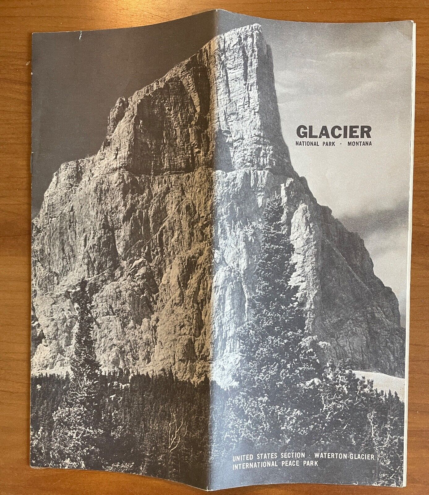 1965 Glacier National Park Montana Vintage Info Travel Brochure Map Memorabila