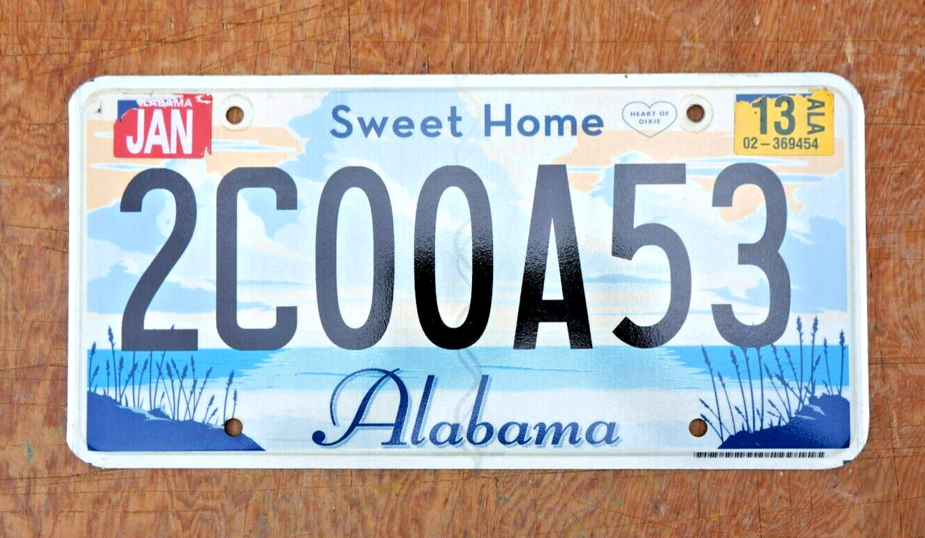 One or More - ALABAMA SWEET HOME Colorful Graphic License Plate