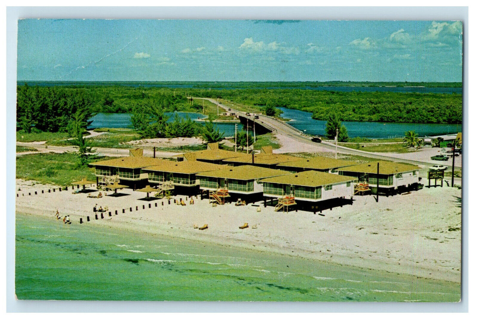 1978 Beach House Motel Bonita Springs Florida FL Vintage Posted Postcard