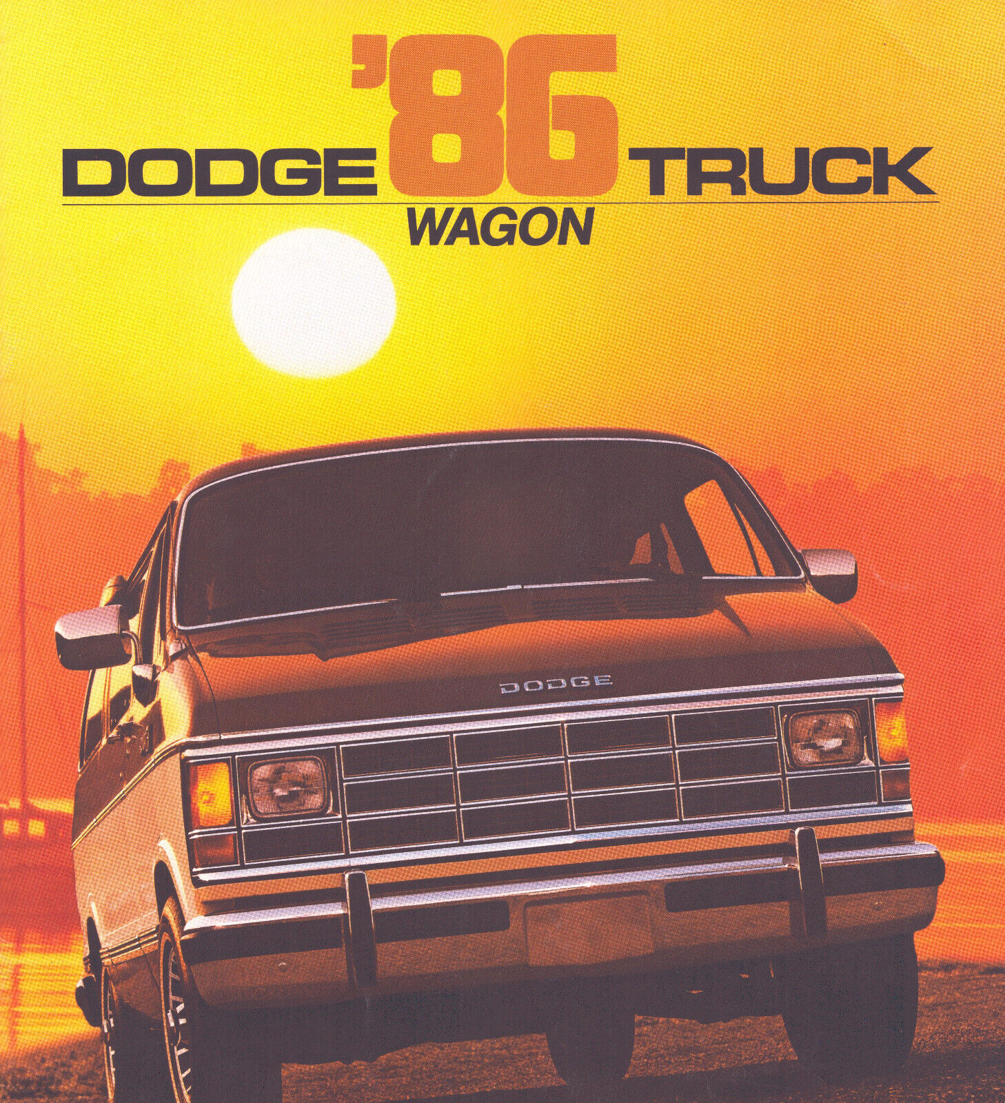 1986 Dodge Truck Van Wagon Vintage Original Dealer Sales Brochure READ