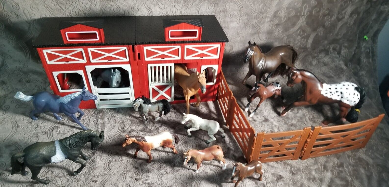 Farm Stable Red Barn Stall Horse Stable Animals Fence