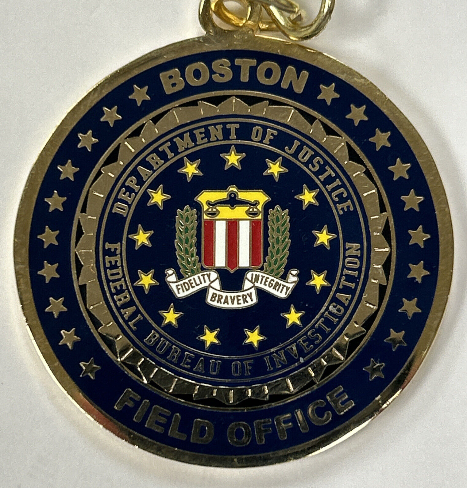 FBI Federal Bureau Of Investigation Boston  Division Challenge Coin / Key Chain