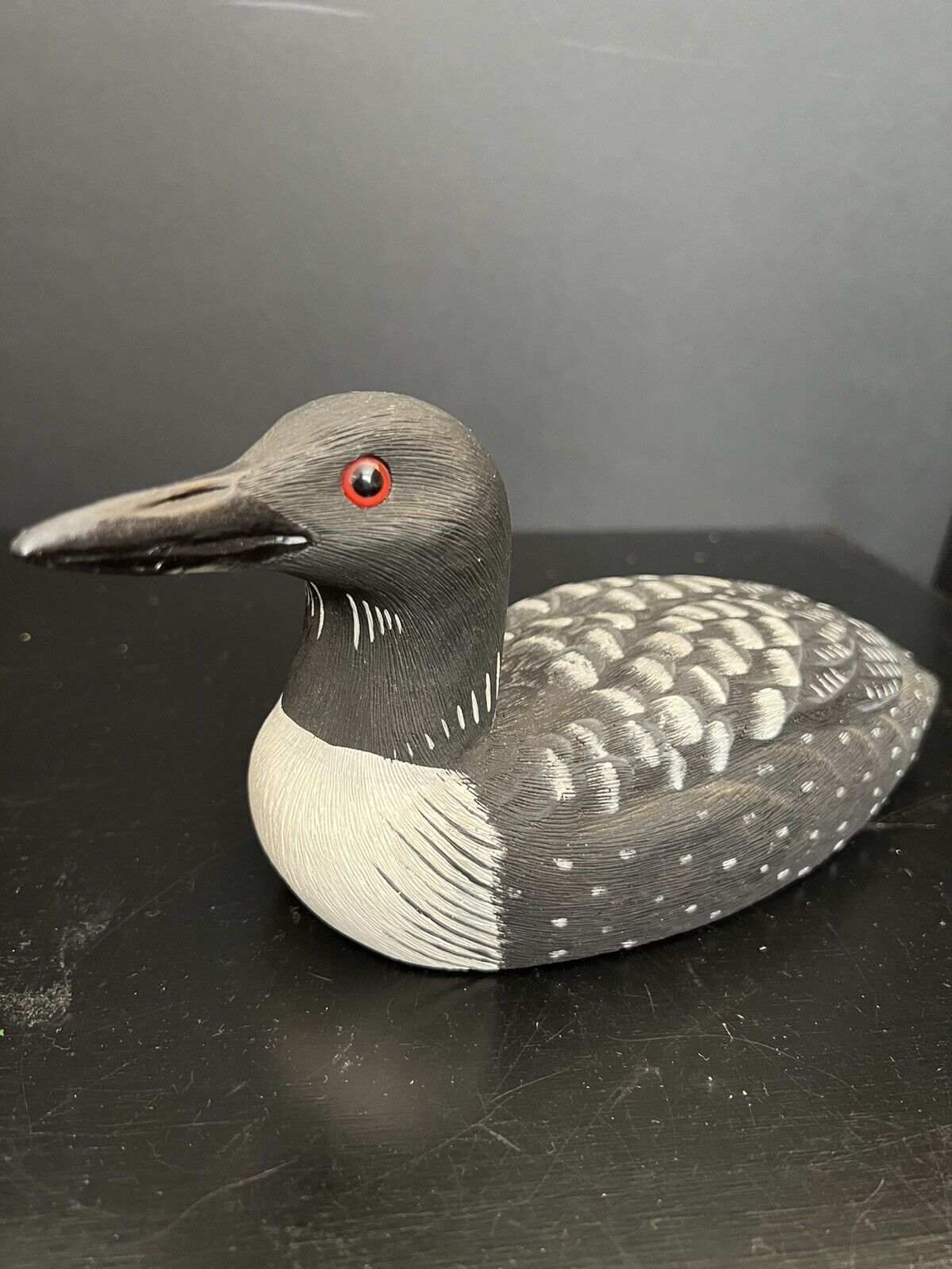 Handcarved Common Loon Decoy Signed Joe Rivello M Ayers 1987 American Wildlife