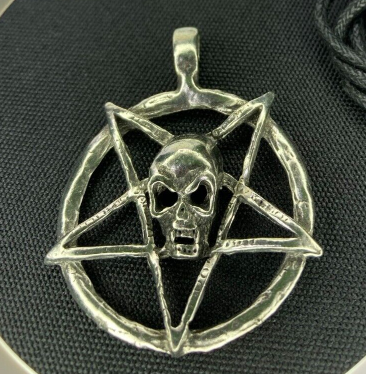 Magick Crafts Dark Secrets Skull Pentacle Necklace Amulet of Secret Powers