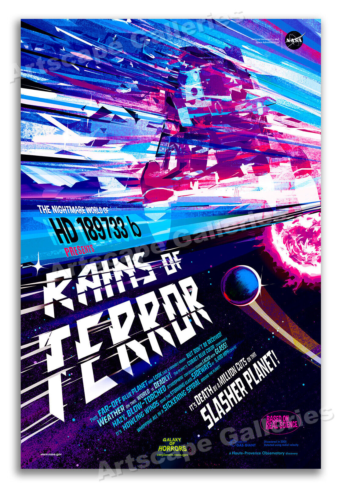Rains of Terror NASA Space Horror Movie Style Poster - 16x24