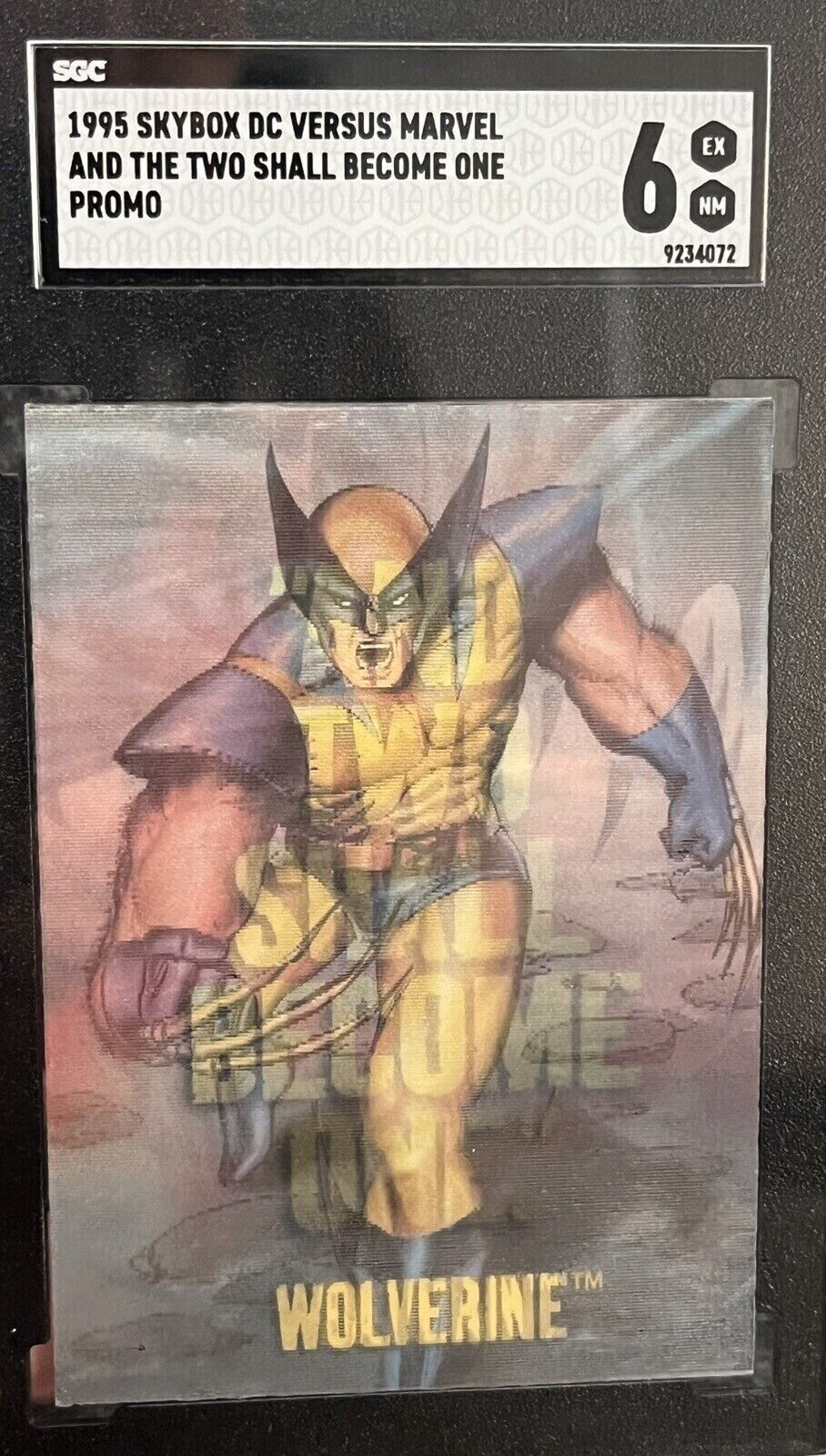 1995 Fleer DC Versus Marvel Mirage Batman Wolverine “Dark Claw” PROMO Card Rare