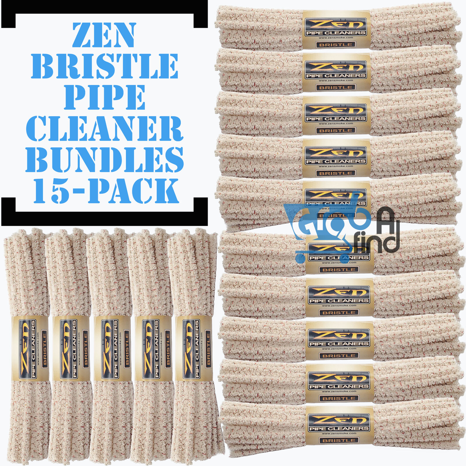 ZEN Bundles Zen Pipe Cleaners Hard Bristle 15-Pack - 44/bundle X15 / 660 count