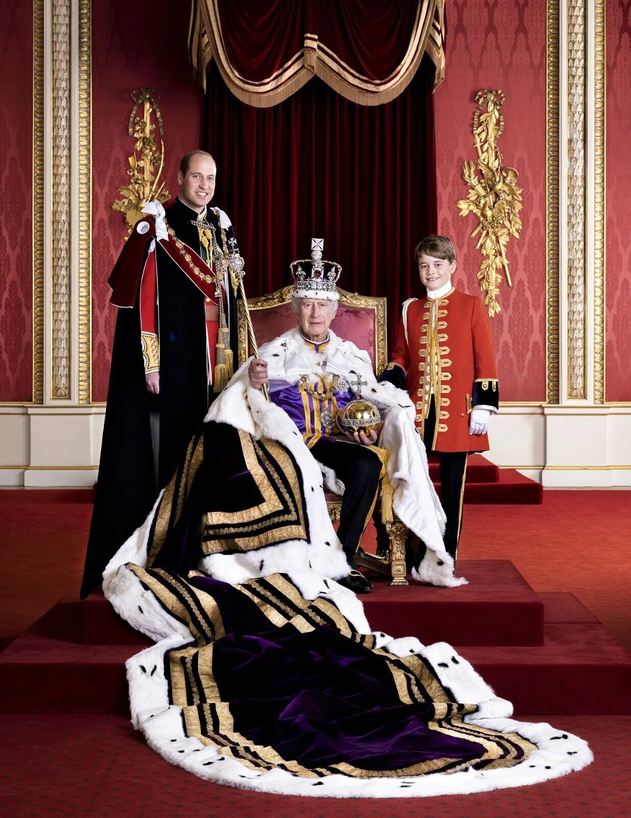 Official Portrait Charles III King England William Queen Elizabeth Coronation UK