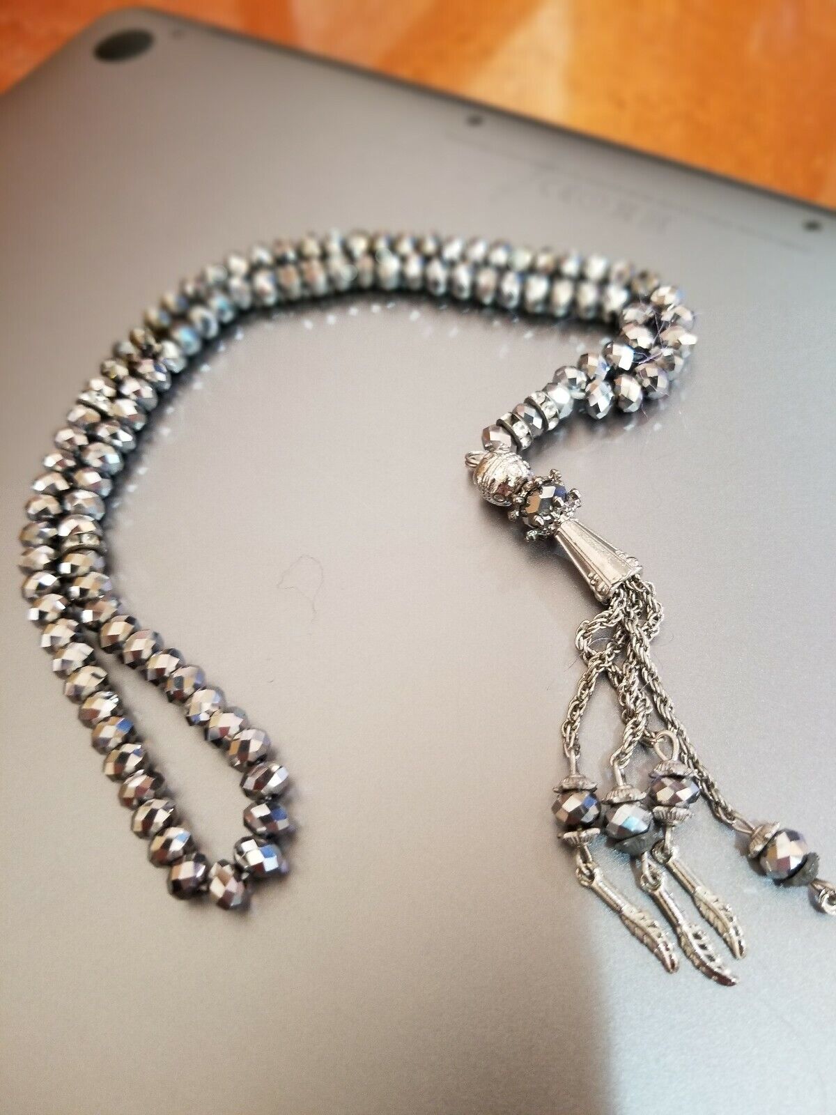 Swarovski style Necklace Yoga Meditation Praying Gemstone 99 beads Handmade.