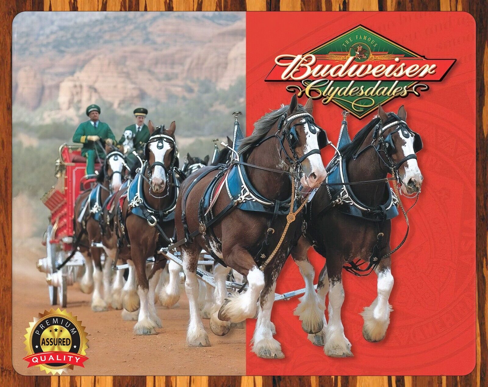 Budweiser - Clydesdales - Rare - King of Beers - Metal Sign 11 x 14