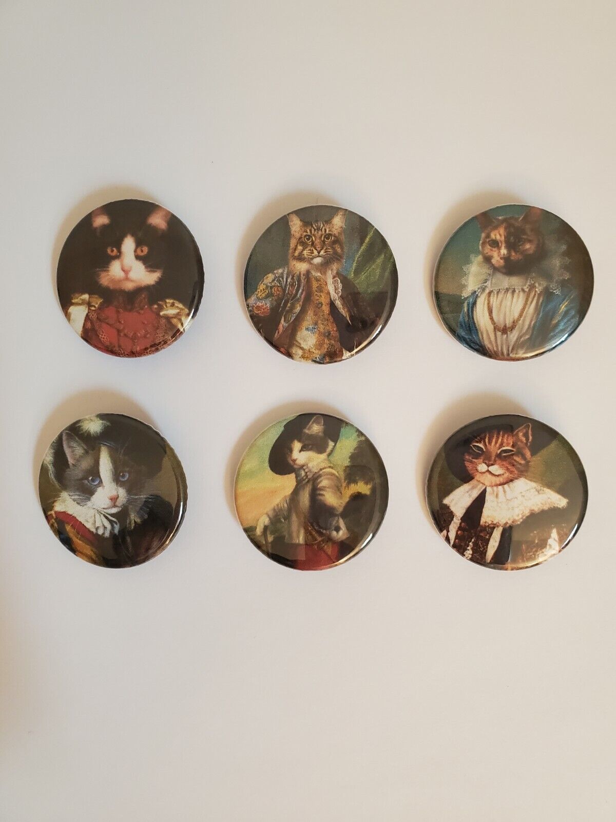 Funny Classical Cats Pinback Buttons lot 1-1/4\