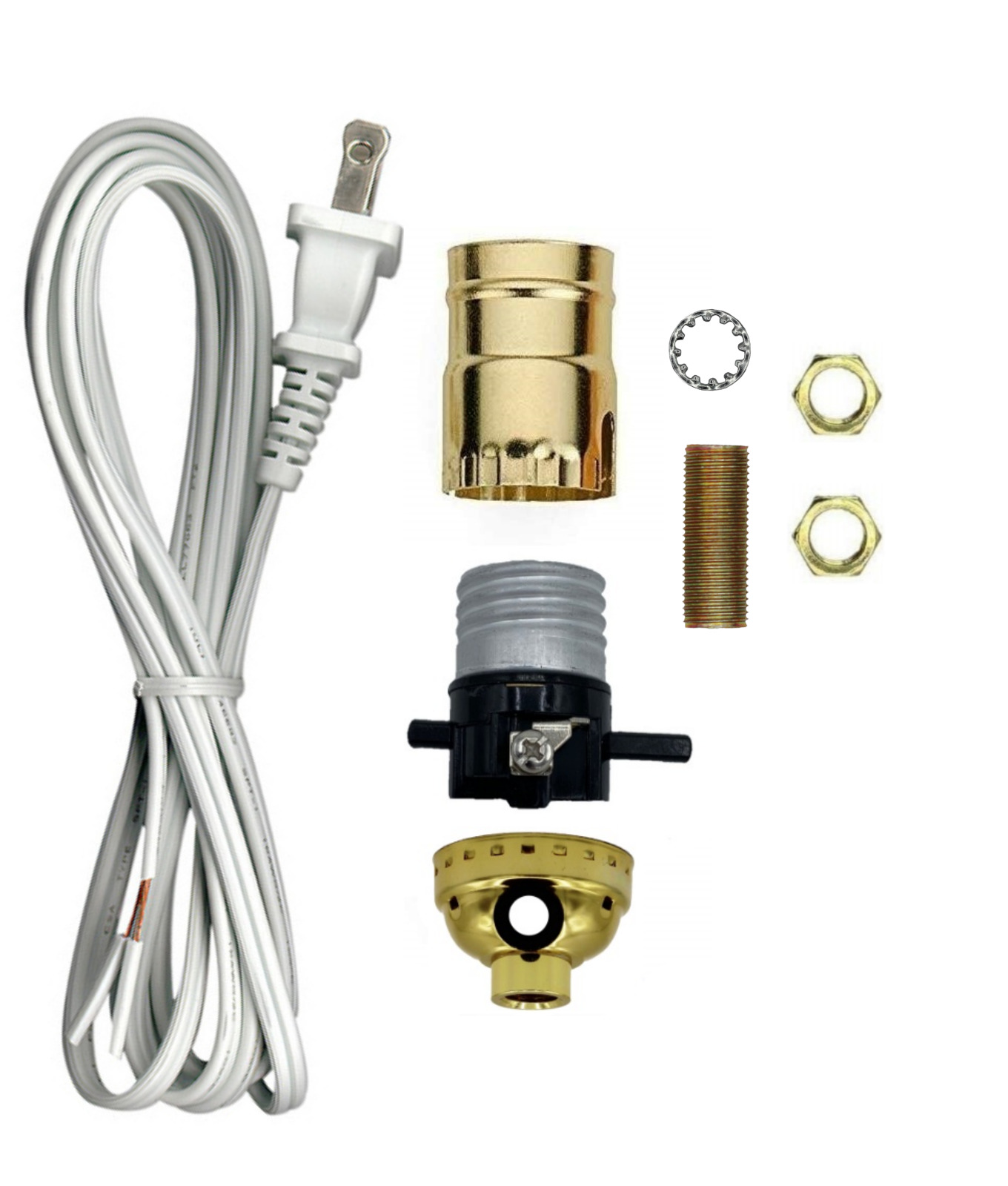 Creative Hobbies Make a Lamp or Repair Kit with Basic Hardware - Gold