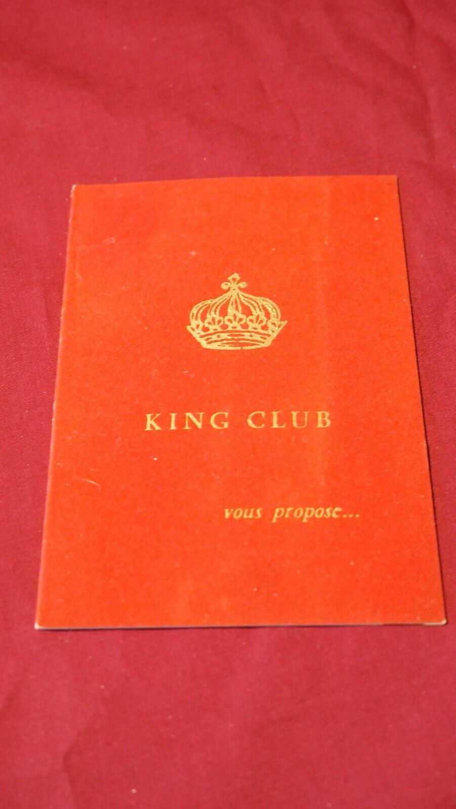 1967 ultra rare Cocktail Menu from  #Albert Minski\'s King Club Paris