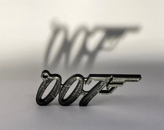 James Bond (007) Keychain [3D Printed] [FREE SHIPPING]