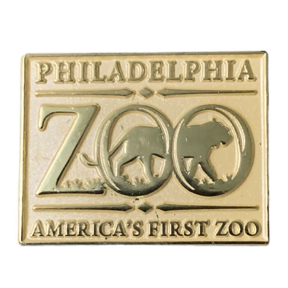 Vintage Philadelphia Zoo America’s First Zoo Big Cat Travel Souvenir Pin