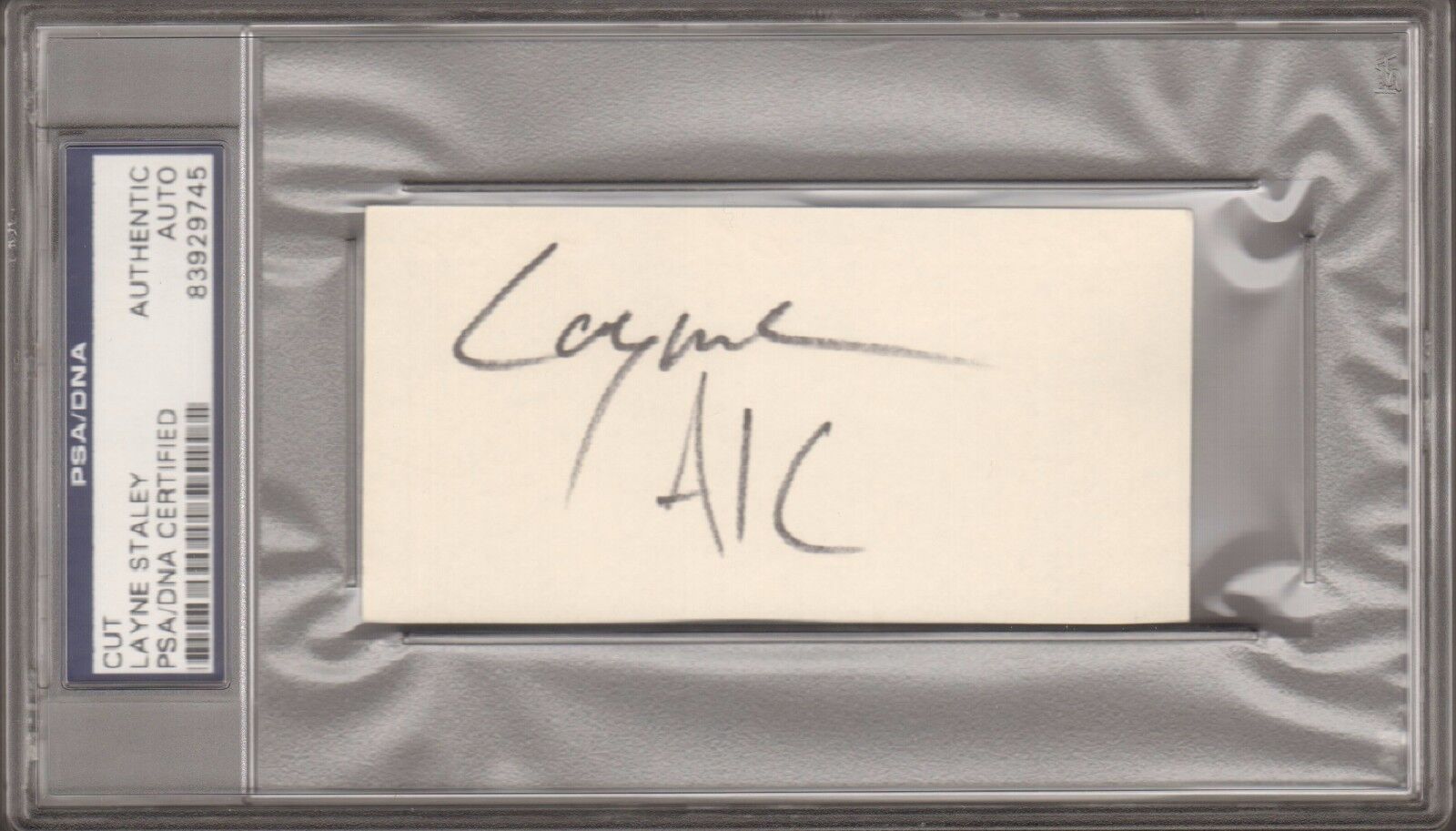 LAYNE STALEY Signed Autographed ALICE IN CHAINS Cut PSA/DNA SLABBED #83929745