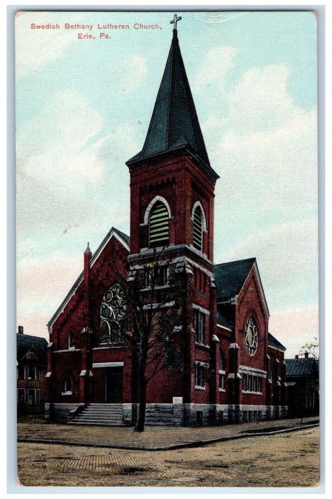 c1910 Swedish Bethany Lutheran Church Erie Pennsylvania PA Postcard