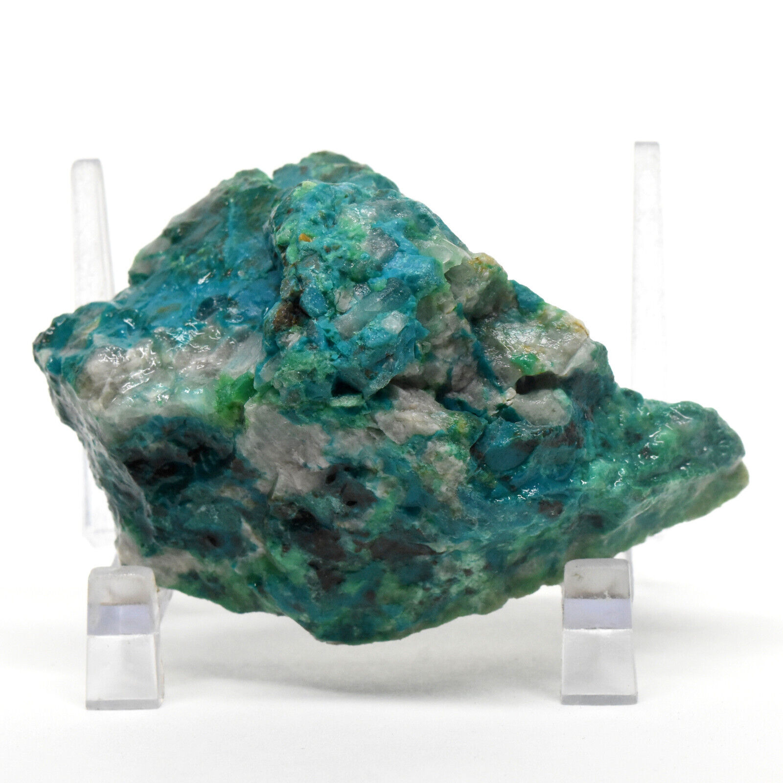 575ct Blue Chrysocolla w/ Malachite Rough Natural Mineral Gemstone Specimen Peru