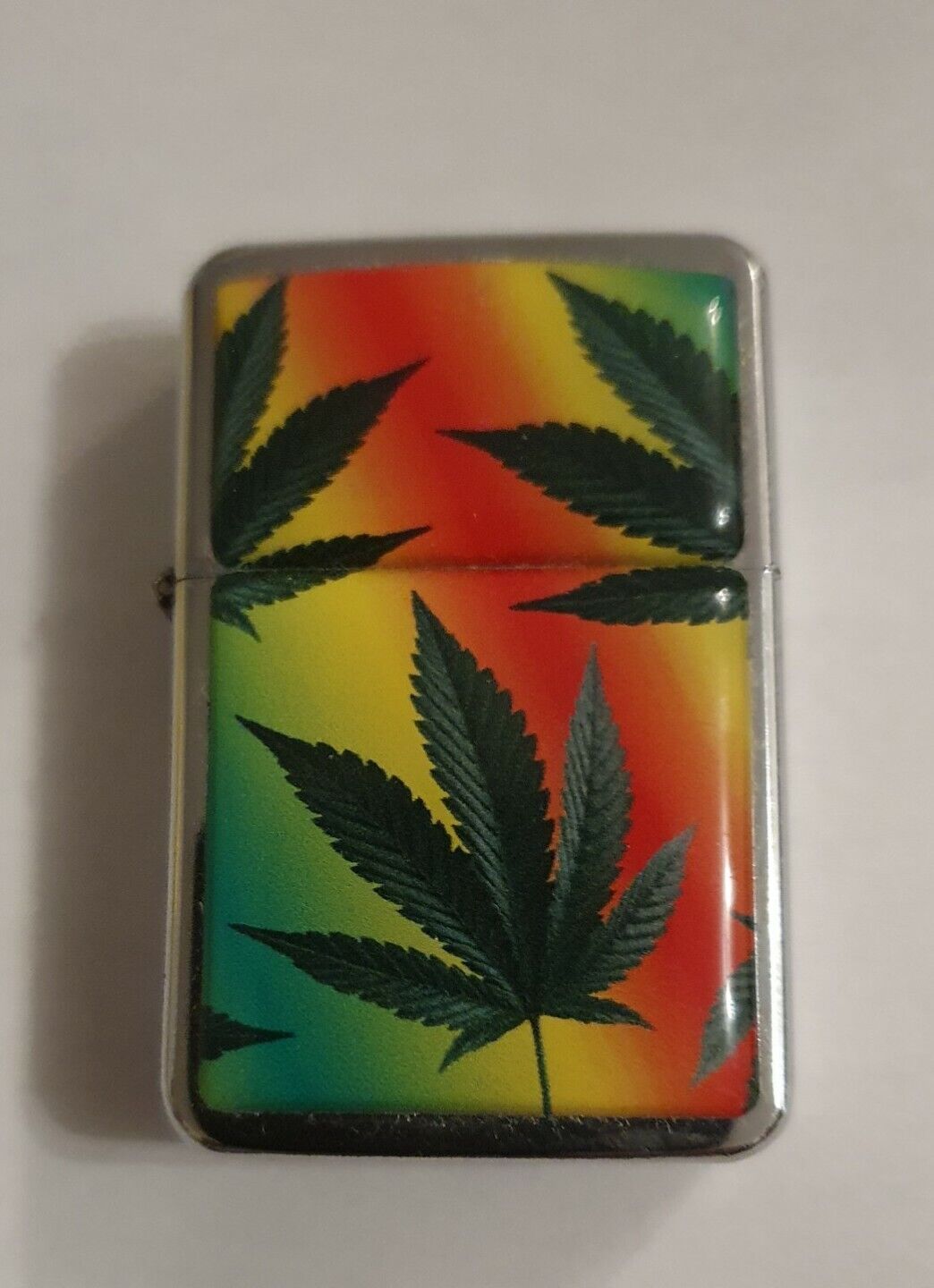 RARE Cannabis/Marijuana Gasoline Lighter, Jamaica Color 