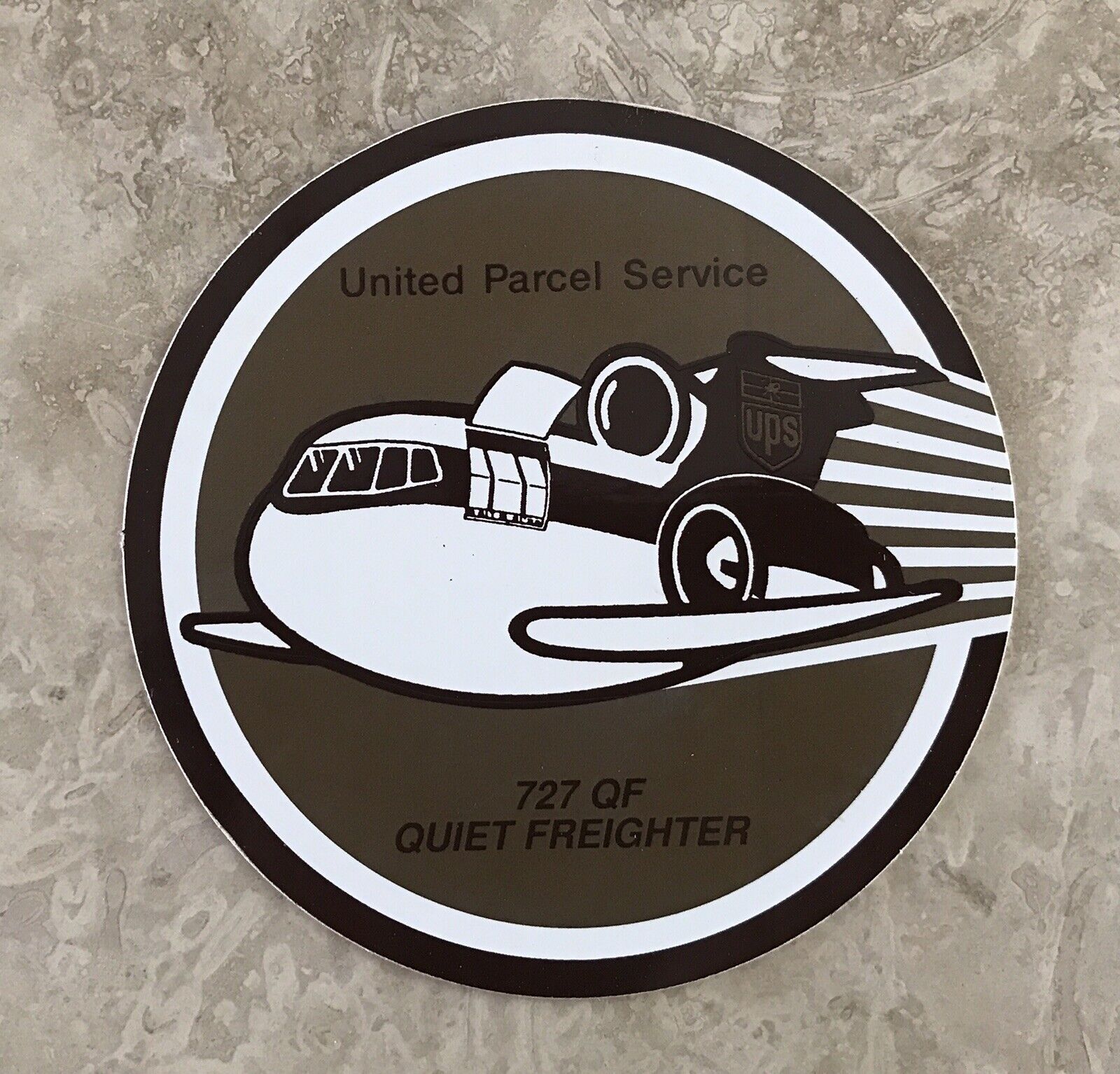 UPS UNITED PARCEL SERVICE Airlines B727 QF QUIET FREIGHTER Sticker/Decal Airline