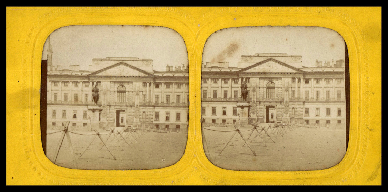 Russia, St. Petersburg, Pavlovsk Palace, ca.1860, day/night stereo (French T