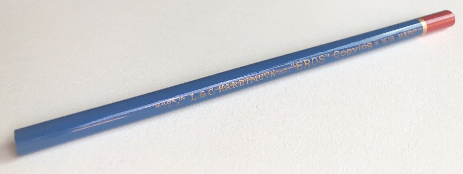 Vintage L. & C. Hardtmuth Inc. EROS 1618 NOS Hard Copying Pencil Gold Band USA
