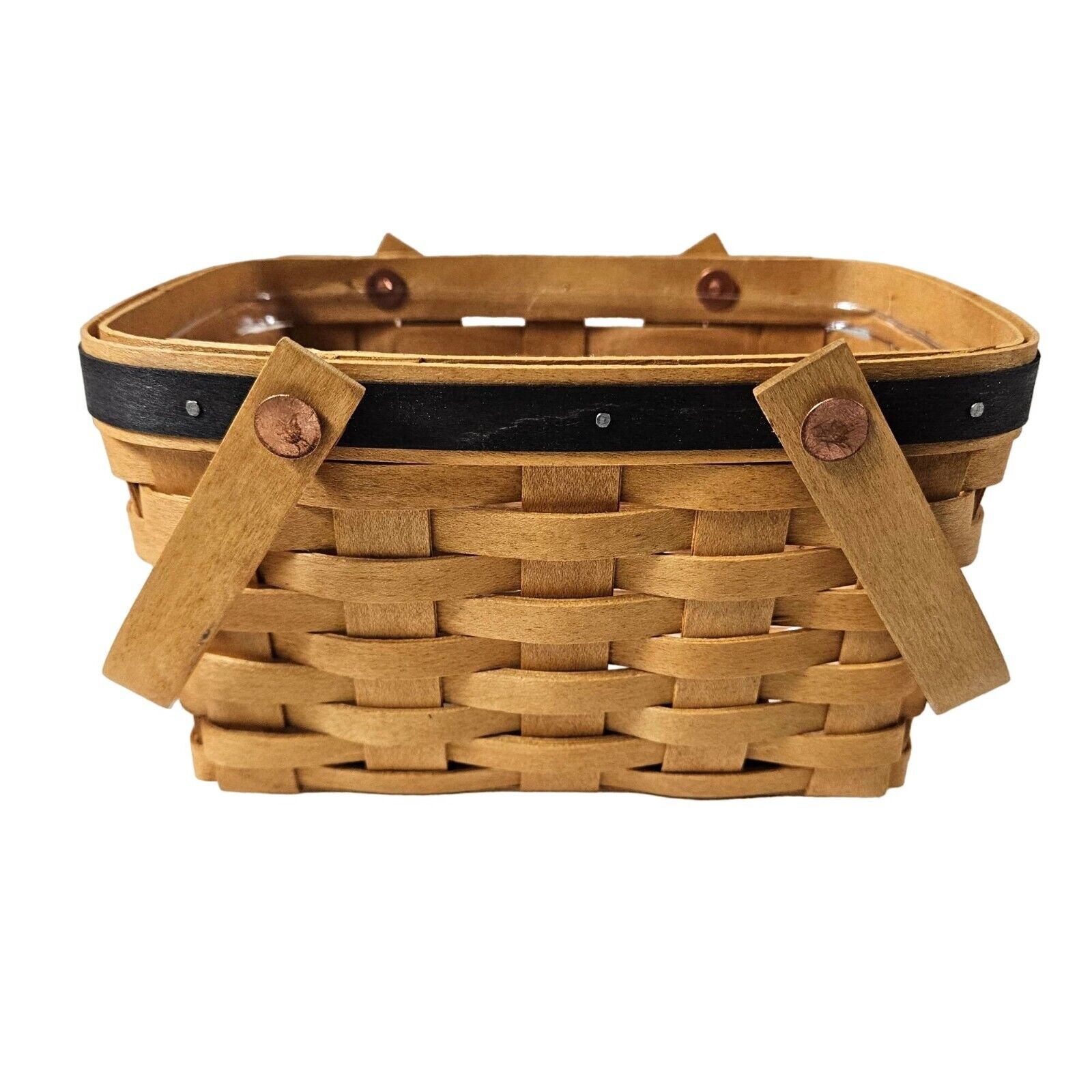 Longaberger Little Market Basket Black Trim Band & Protector Set
