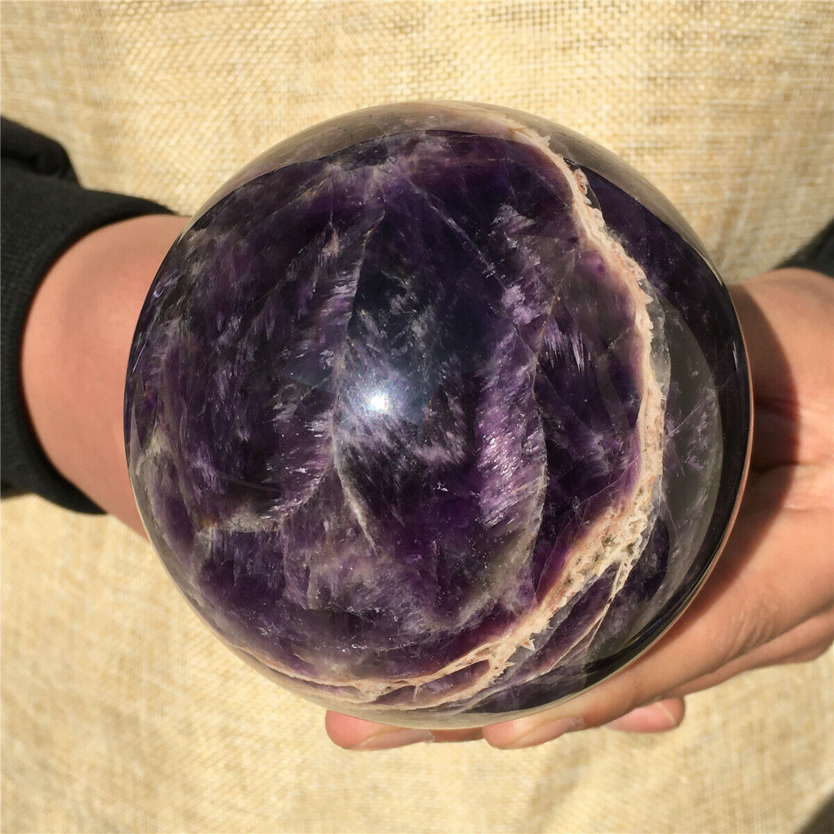 Natural Dreamy Amethyst sphere quartz crystal ball Reiki meditation Gem Stone