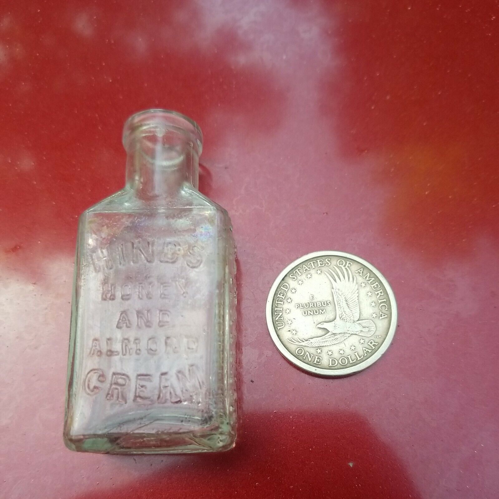 Old Miniature Maine Cosemitcs Bottle w. 7 % Alcohol Content Neat Eastern Bottle
