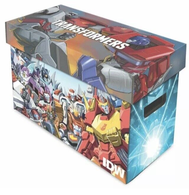 BCW Short Cardboard Comic Book Storage Box with Transformers Artwork Design