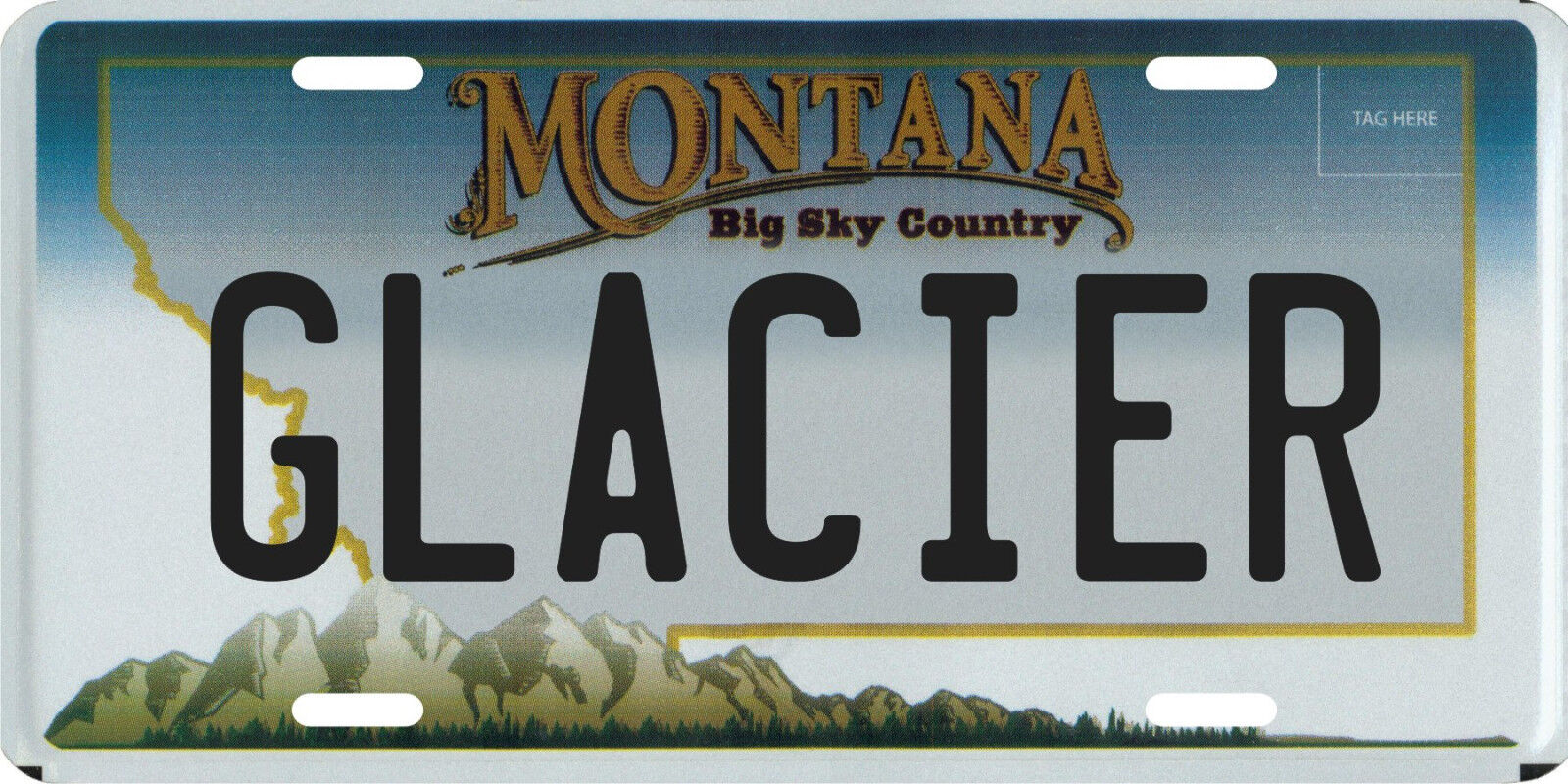 Glacier National Park Montana Aluminum License Plate