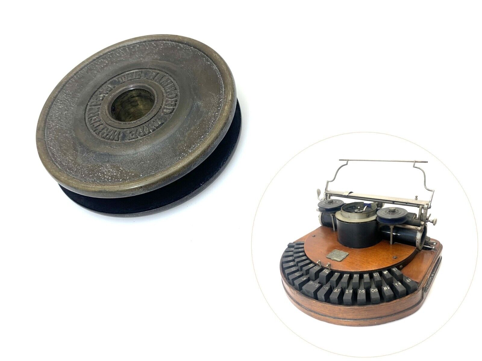 (x1) Original Ribbon Spool for Hammond No.1 Typewriter Antique Narrow Vtg