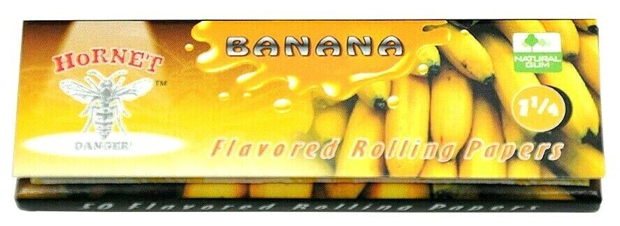Banana Juicy Flavored 1 1/4 Rolling Papers by Hornet 50Lvs USA Shipped