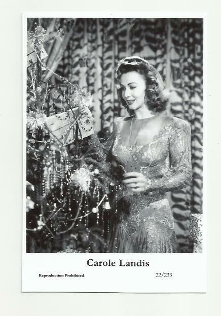 N978) CAROLE LANDIS SWIFTSURE (22/233) PHOTO POSTCARD FILM STAR PIN UP 