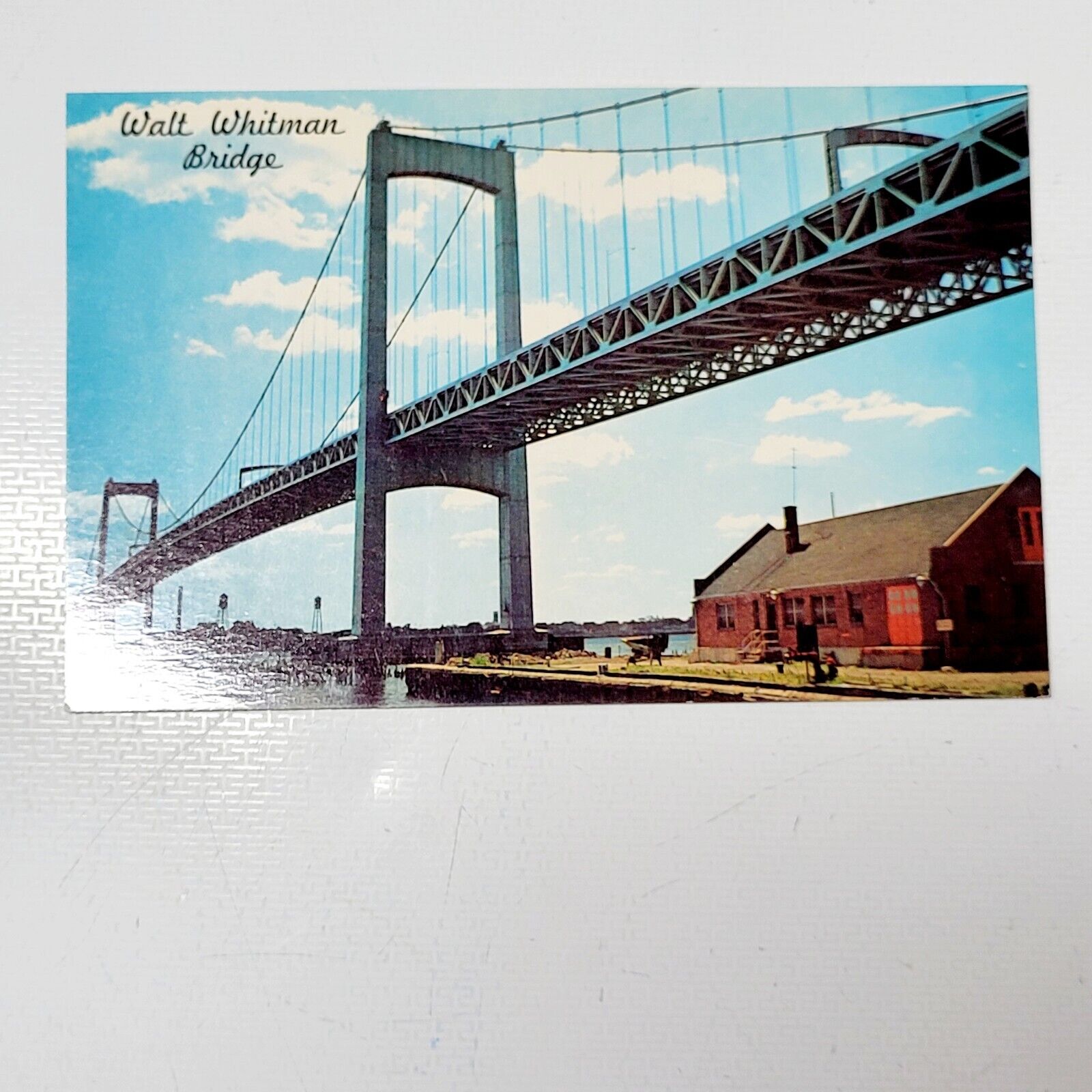 Philadelphia Pennsylvania Walt Whitman Bridge completed 1957 postcard           