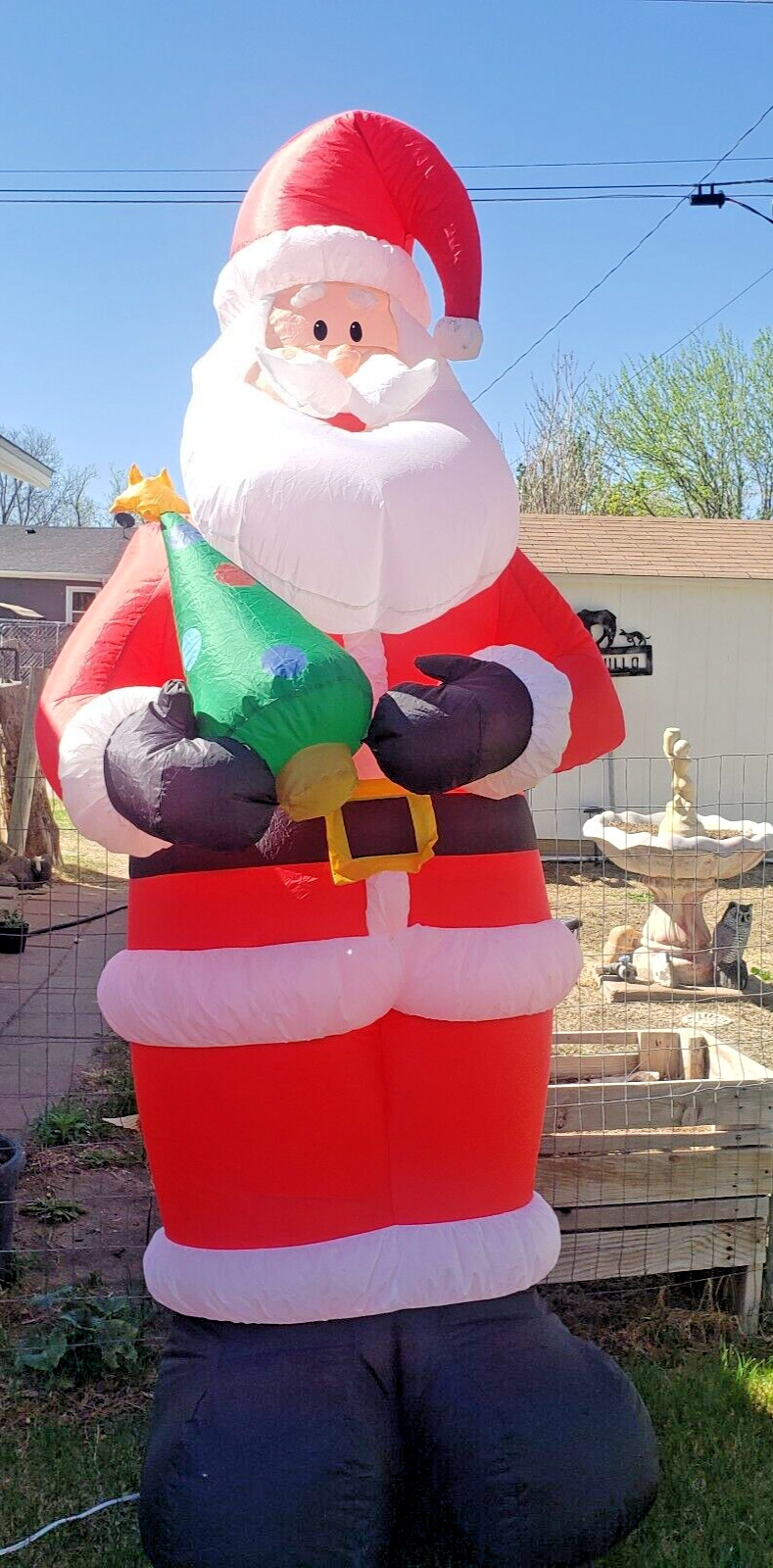 8 FT Christmas Inflatable Santa Claus Outdoor Decorations Blow Up Yard Santa