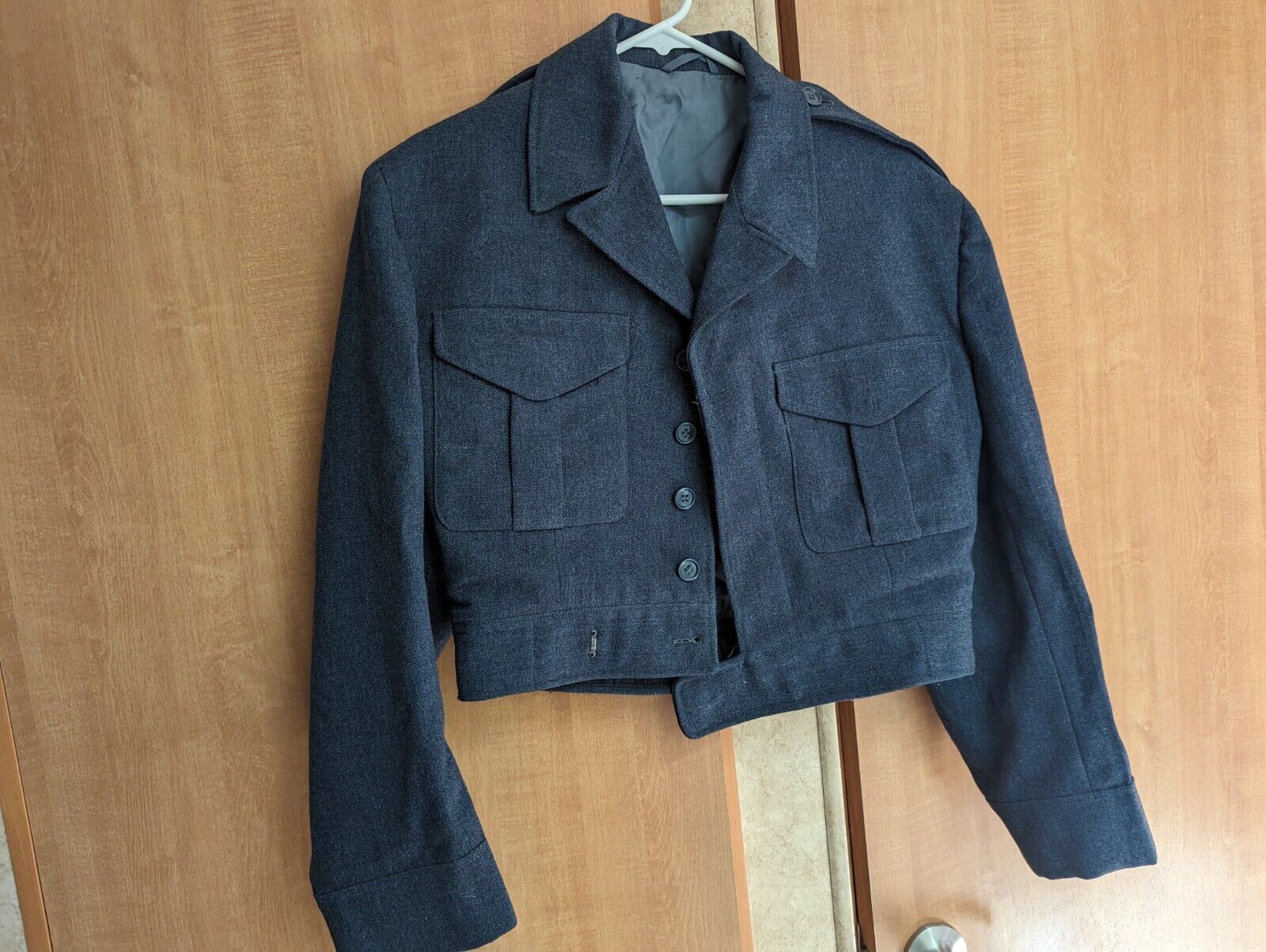 Vintage Canadian Military Coat Jacket Blue Wool Tunic Original