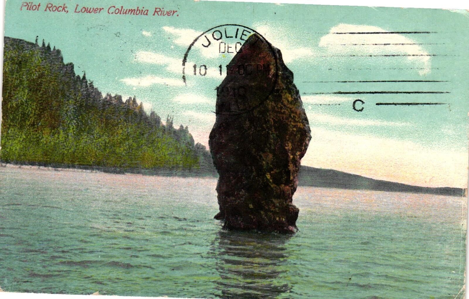 Vintage Postcard- PILOT ROCK, LOWER COLUMBIA RIVER