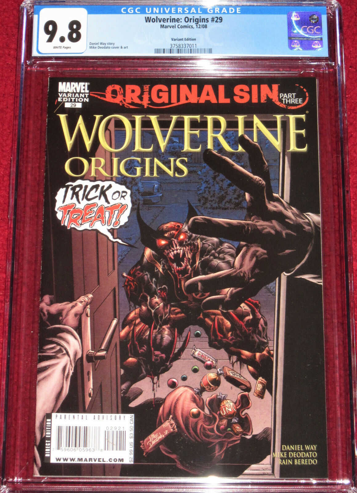 Wolverine Origins # 29 (2008) Deadato Halloween Zombie Varfiant Cover  9.8