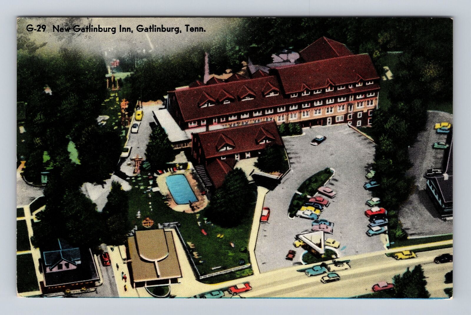 Gatlinburg TN-Tennessee, New Gatlinburg Inn, Advertising, Vintage Postcard