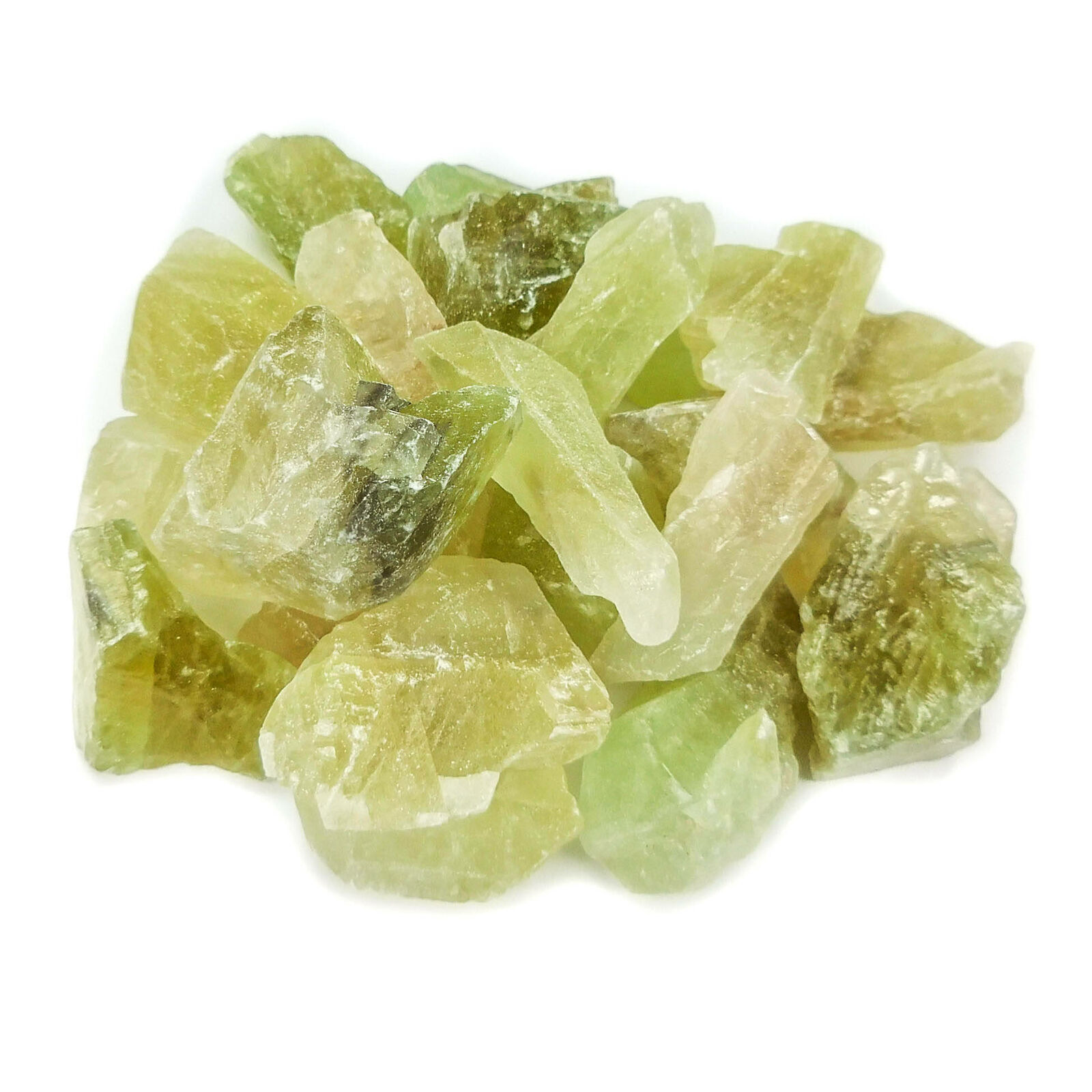 Green Calcite (3 Pcs) Raw Crystal Chunk Natural