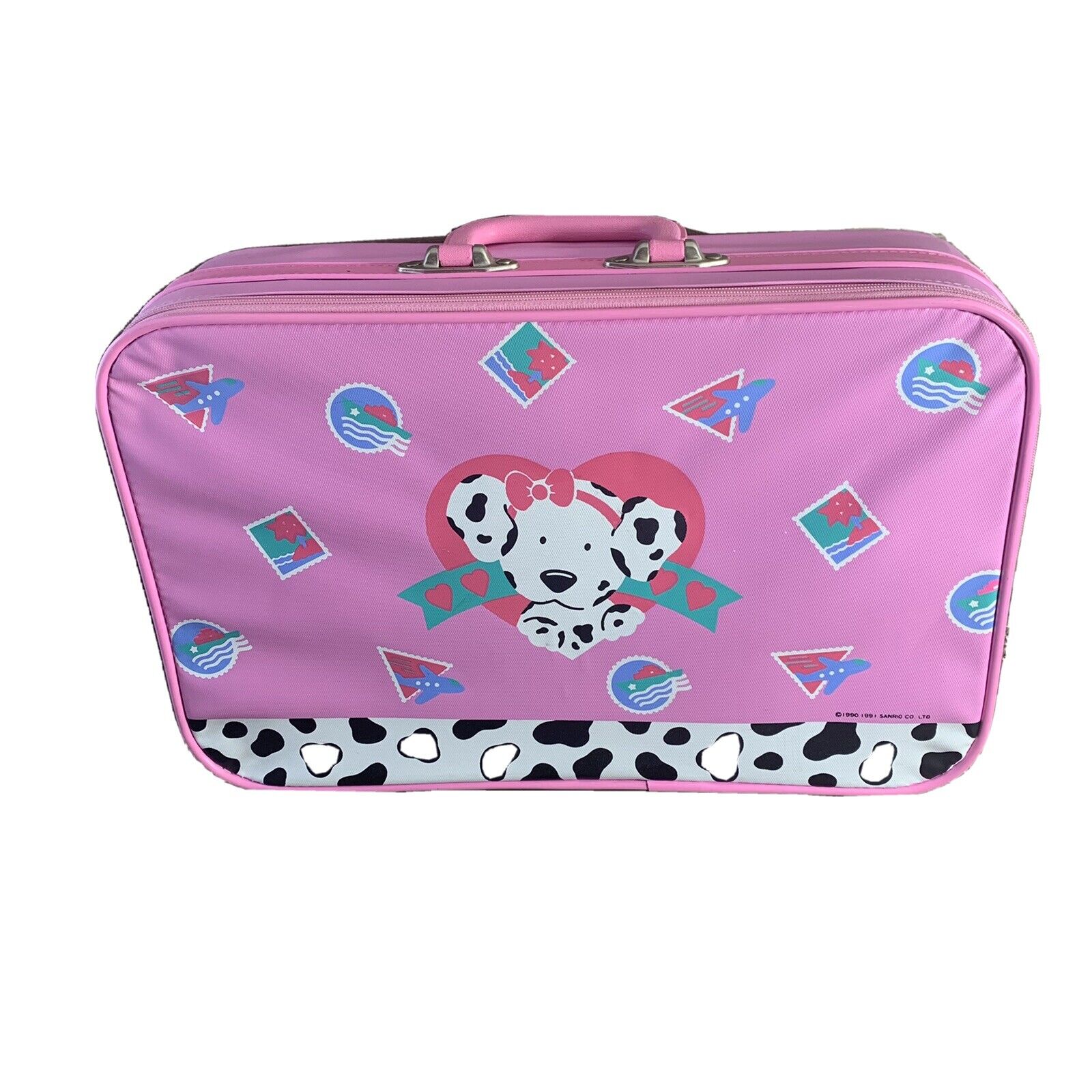 Vintage Sanrio Hello Kitty Spottie Dottie 1991 Big Luggage Bag