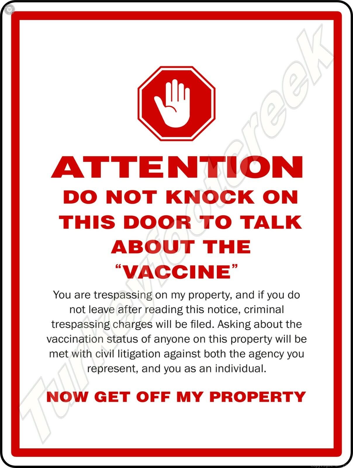 Attention Do Not Knock To Talk About The Vaccine 9