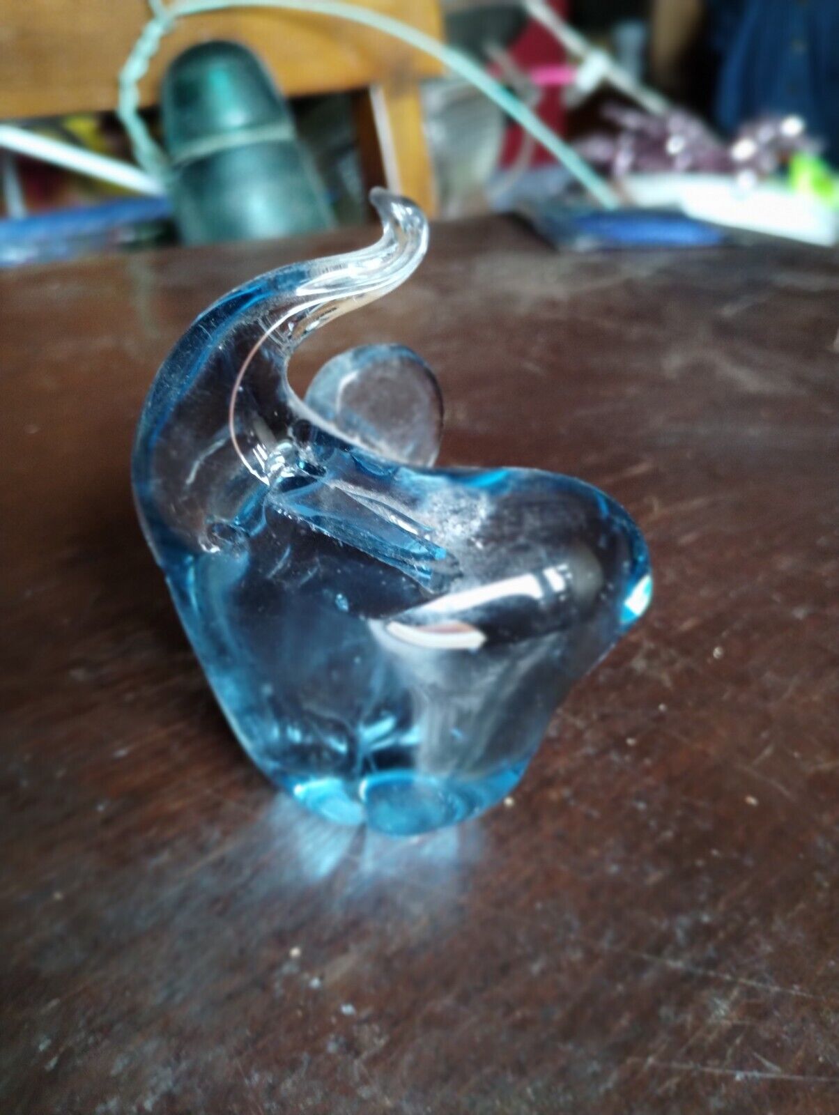 Crystal Glass Art Elephant Figurine 