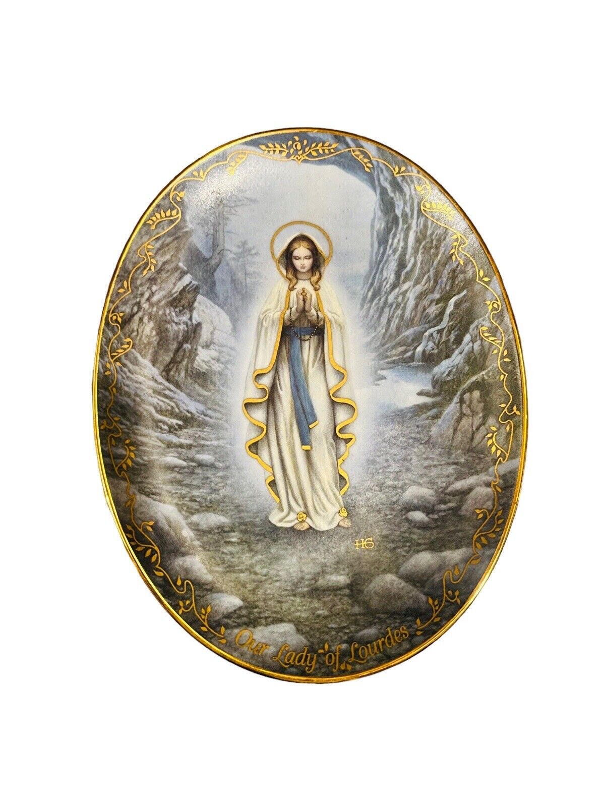 Our Lady Of Lourdes 1994 Collectors Plate Bradford Exchange Plate Number 8524E