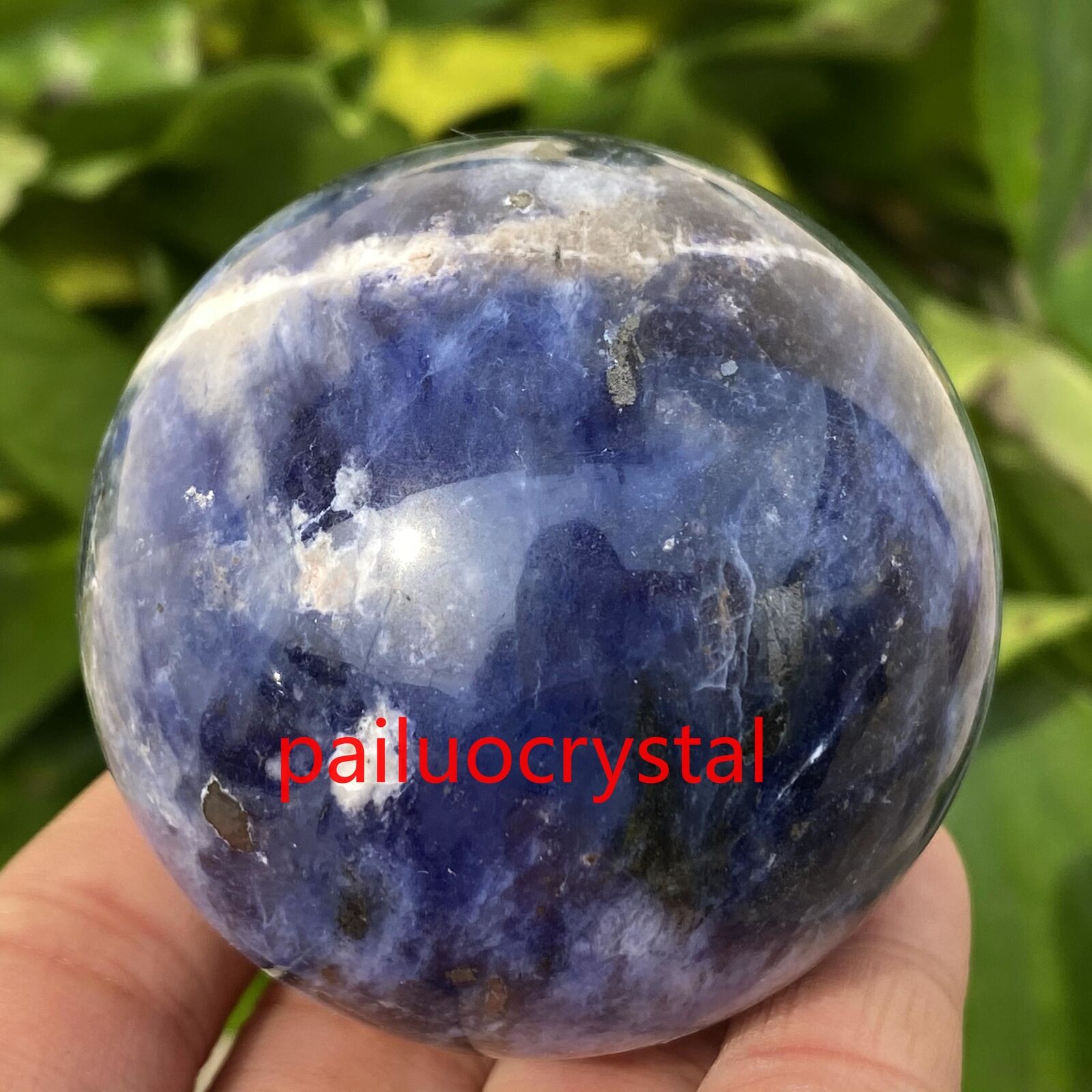 1pc 170g+ Natural sodalite Ball Quartz Crystal Sphere Gem Reiki Healing 50mm+