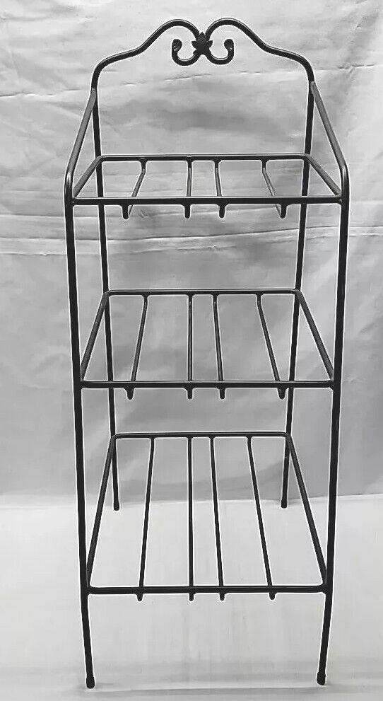 Longaberger Wrought Iron 3-tier Bin Basket Stand Rack 34\