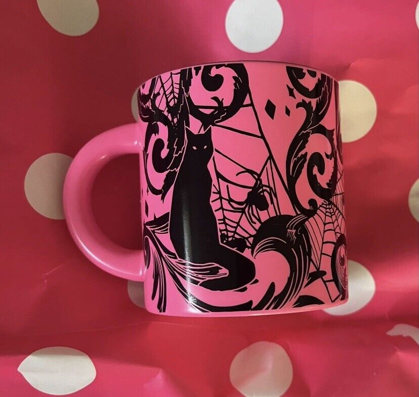 Starbucks Hot Pink Mug Black Cat - 14 Oz - Halloween 2021 Target Exclusive - NEW