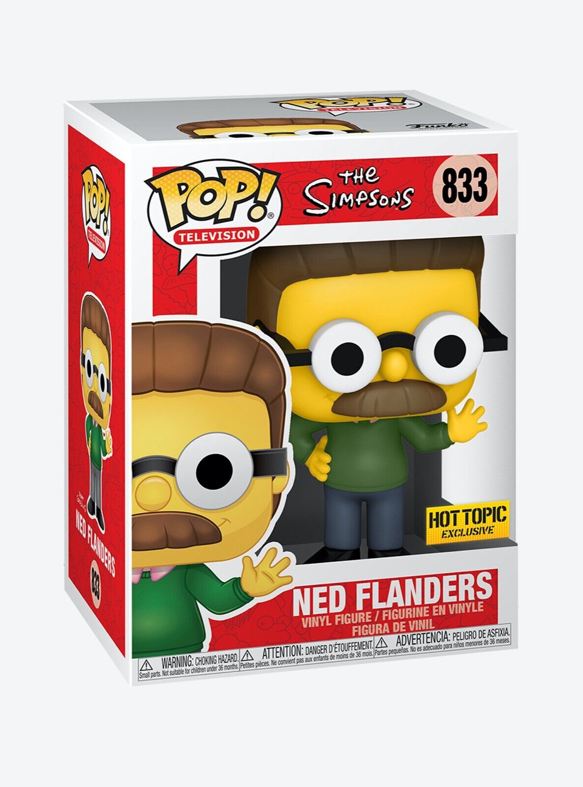 Homer 's Neighbor Funko POP The Simpsons Ned Flanders Hot Topic #833