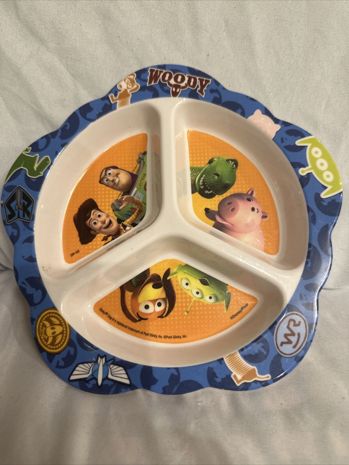 Melamine divided plate Disney Toy Story Woody plate Playtex